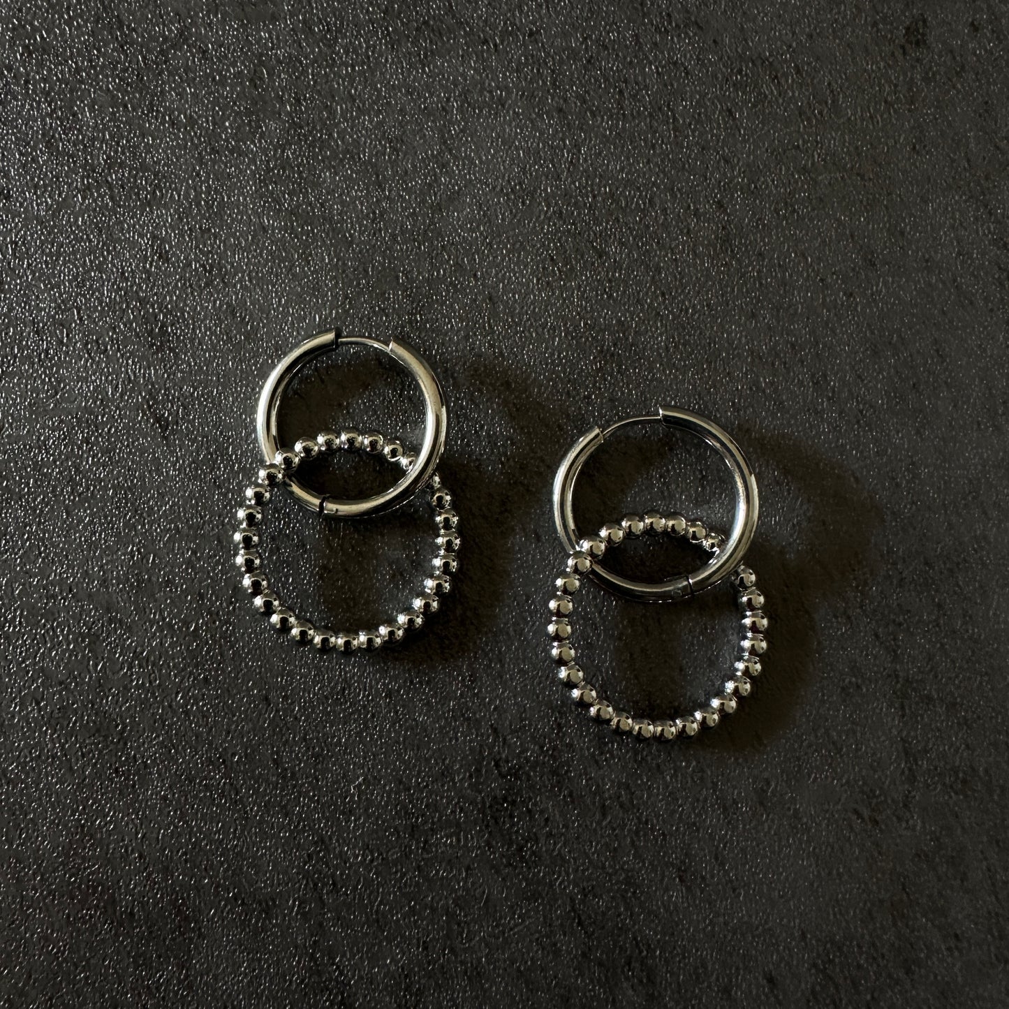 316L 2way double ring hoop pierce